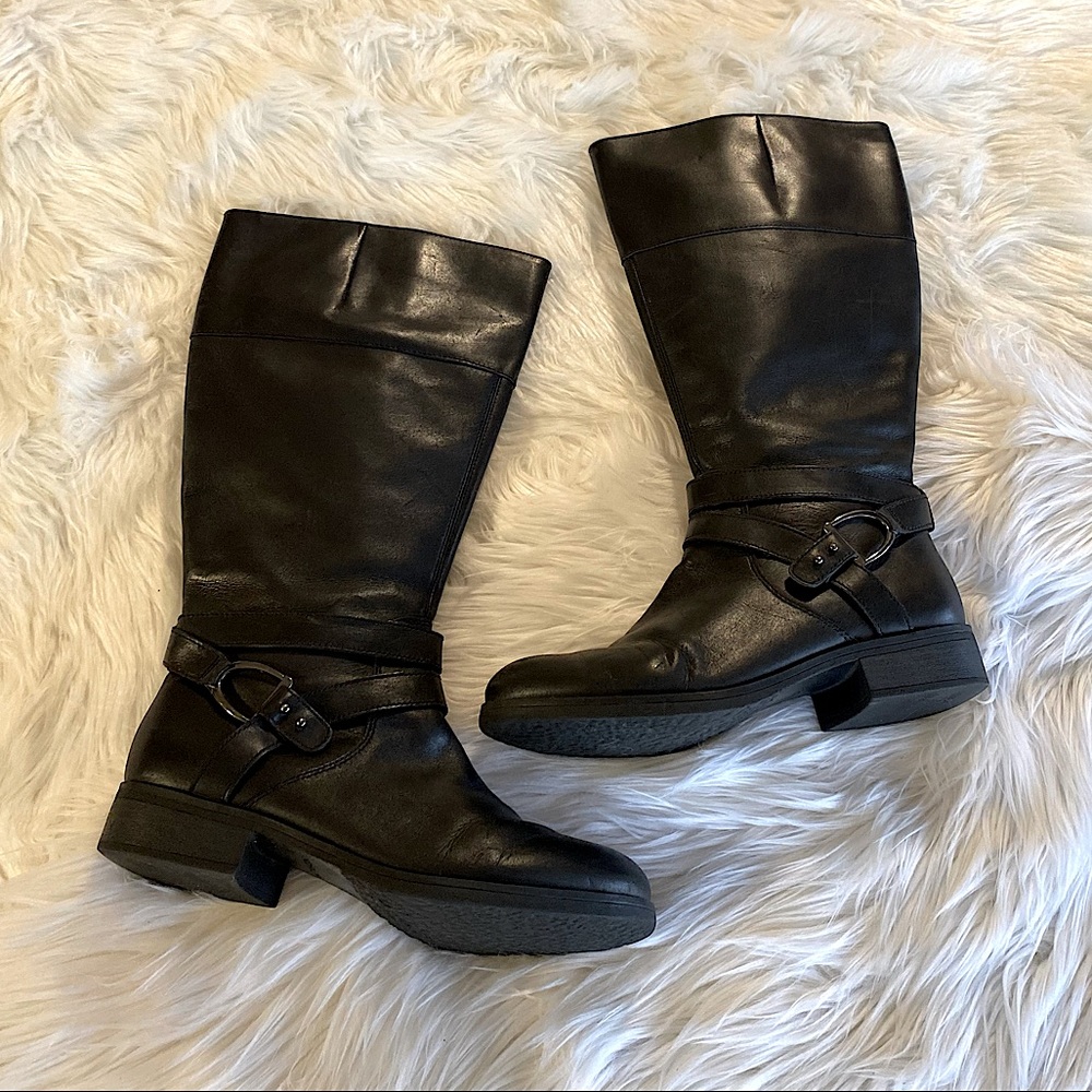 Bandolino size 9.5 black leather riding boots
